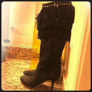 Dior suede fringe boots